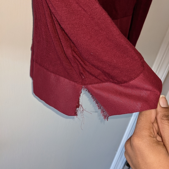 Cato Long Sleeve blouse XL girls burgundy - Picture 3 of 6